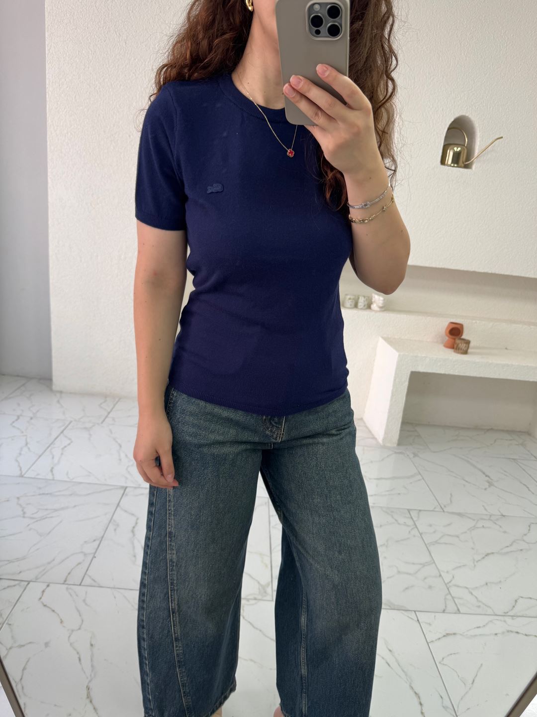 Lacivert Marka Model Yarım Kol Triko