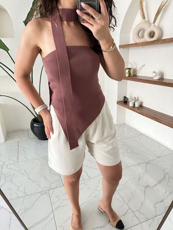 Bakır Verev Kesim Bluz