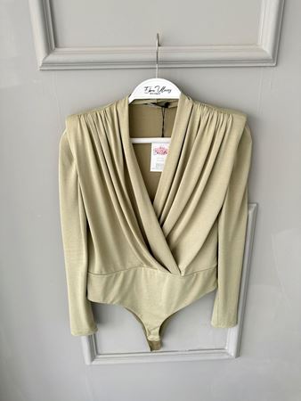 Haki Modal Kruvaze Bodysuit