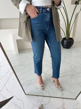 ZR Mavi Yıkamalı Boyfit Jean