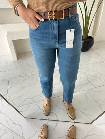 ZR Açık Mavi Yıkamalı Boyfit Jean