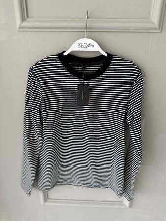 M.D. Siyah Beyaz Çizgili Sweathirt