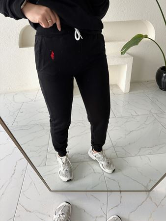 Siyah Küpüşonlu Alt-Üst Eşofman Takımı