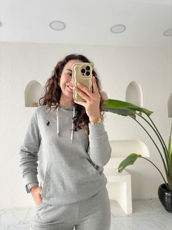 Gri Küpüşonlu Alt-Üst Eşofman Takımı