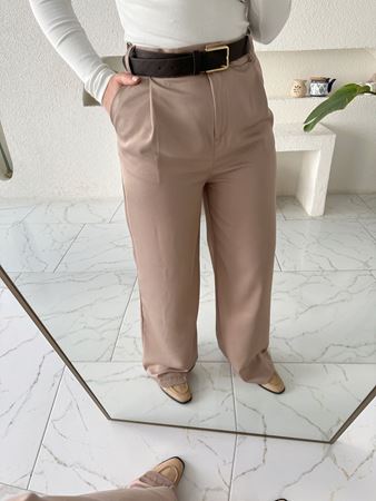 ZR Sütlü Kahverengi Ultra Yüksek Bel Palazzo Pantolon