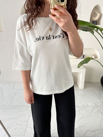 Beyaz C'est La Vie T-shirt