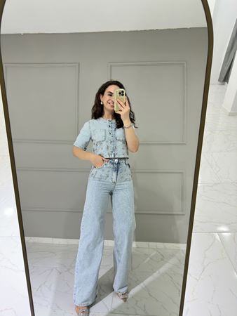 Mavi Tasarım Model Taş İşlemeli Jean