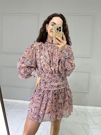 Renkli Desenli Tasarım Model Elbise