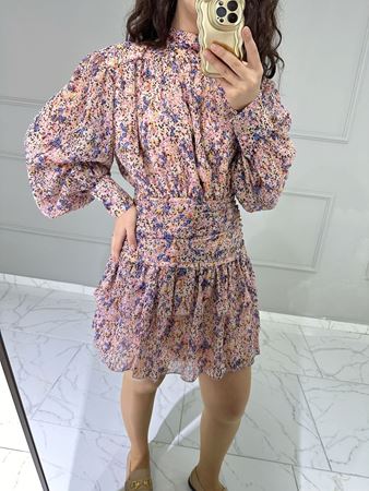 Renkli Desenli Tasarım Model Elbise