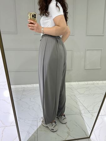 OYS Gri Beli Lastikli Modal Kumaş Şalvar Pantolon