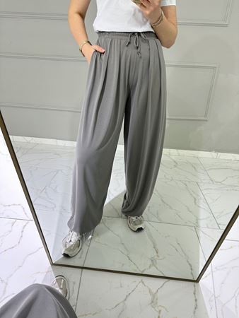 OYS Gri Beli Lastikli Modal Kumaş Şalvar Pantolon