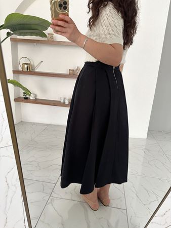Siyah Kalın Piliseli Çan Etek
