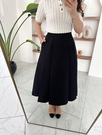 Siyah Kalın Piliseli Çan Etek