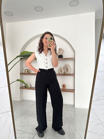 Siyah Premium Palazzo Pantolon