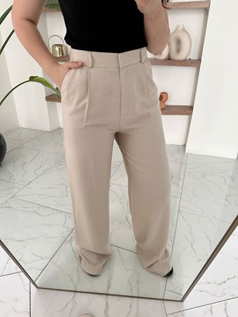 Bej Premium Palazzo Pantolon