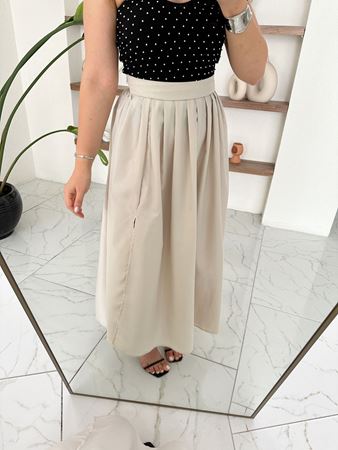 Taş Yırtmaçlı Kloş Etek