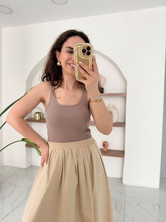 Vizon İnce Askılı Fitilli Atlet