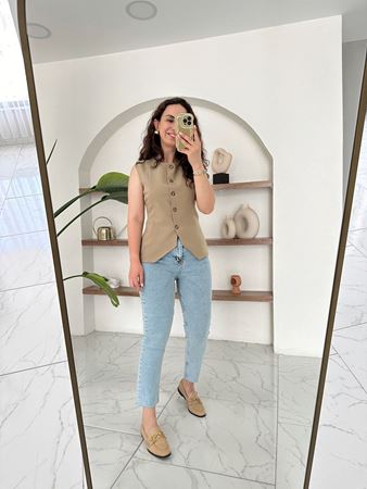 Kar Yıkama Kesik Paça Boyfit Jean