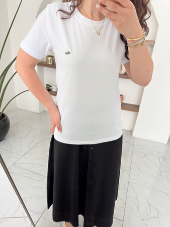 Orijinal Marka Beyaz Bisiklet Yaka Basic T-Shirt