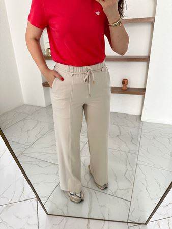 Taş Rengi Beli Lastikli Rahat Pantolon