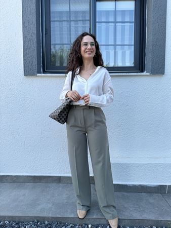 Yeşil FLW Palazzo Pantolon