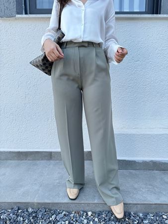 Yeşil FLW Palazzo Pantolon