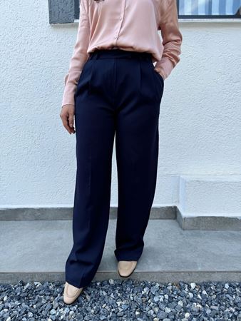 Lacivert Flw Palazzo Pantolon