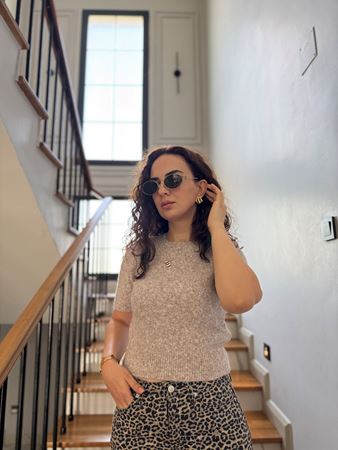 Vizon Bisiklet Yaka Yarım Kollu Triko