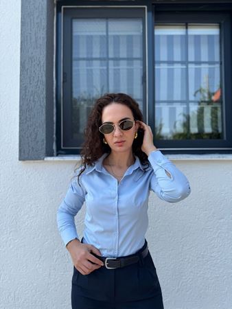 Mavi Slim Fit Gömlek