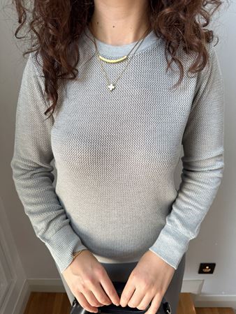 Gri File Örgü Triko