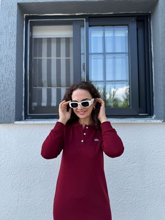 Orijinal Marka Bordo Midi Sweat Elbise