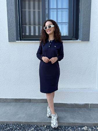 Orijinal Marka Lacivert Midi Sweat Elbise