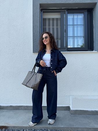 Lacivert Denim Pantolon Gömlek Takım