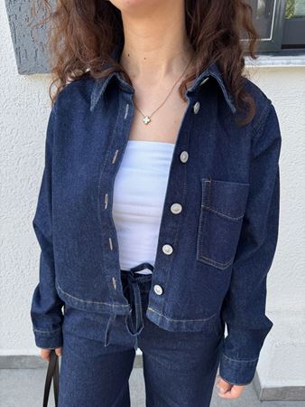 Lacivert Denim Pantolon Gömlek Takım