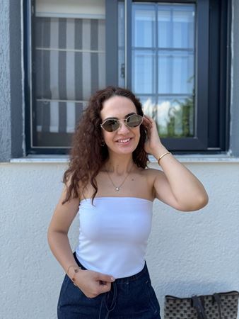 Beyaz  Straplez Atlet