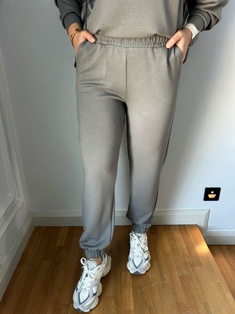 OYS Gri Yaka Fermuarlı Kapüşonlu Modal Takım