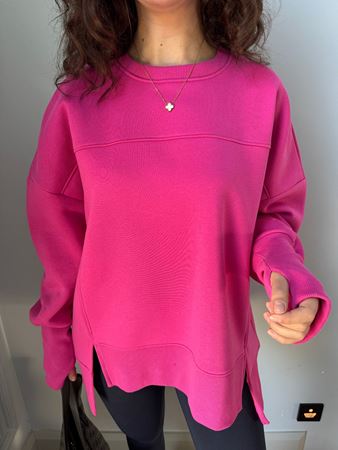 Fuşya Oversize Sweatshirt