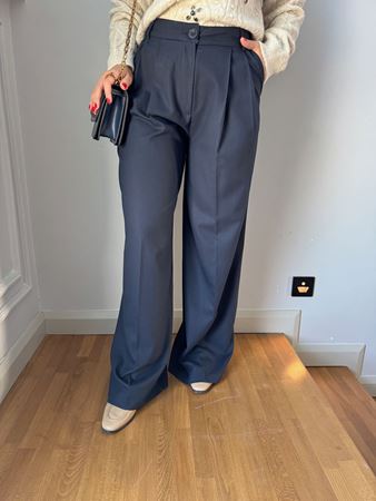 Lacivert Poliviskon Pantolon