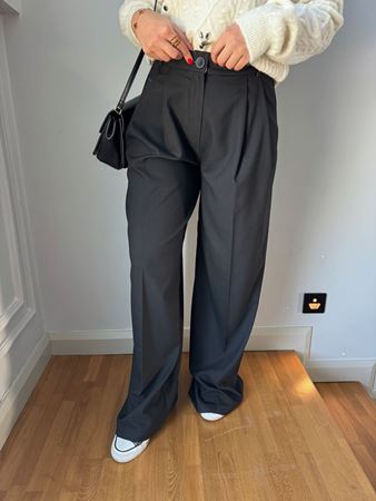 Siyah Poliviskon Pantolon