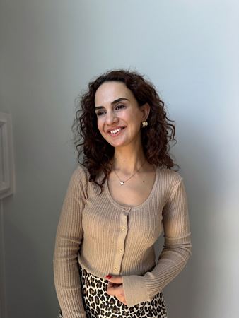 Sütlü Kahverengi Geniş Yaka Transparan Hırka