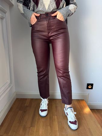 Bordo Kaplamalı Jean
