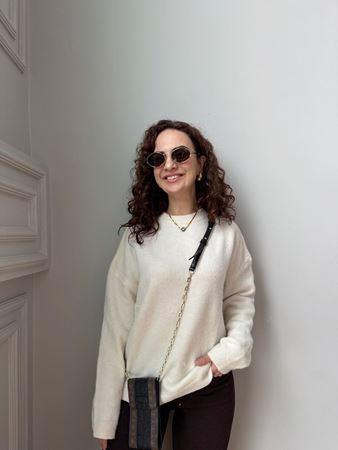 M.D Ekru Bisiklet Yaka Kazak