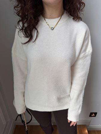 M.D Ekru Bisiklet Yaka Kazak