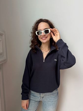 LCST Lacivert Fermuarlı Sweatshirt