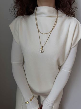 Ekru Yumuşak Dokulu Örme Süveter