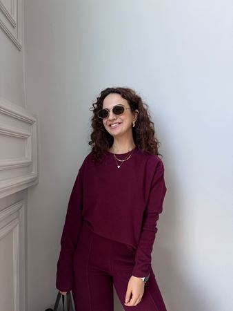 Bordo Bisiklet Yaka Selanik Takım