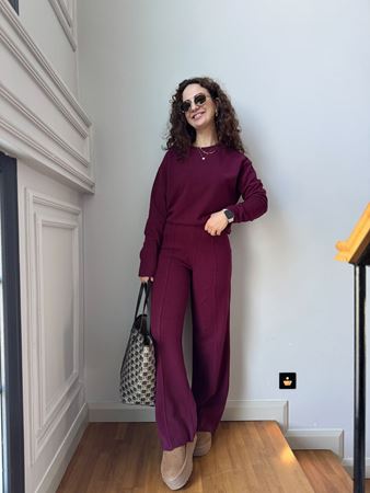 Bordo Bisiklet Yaka Selanik Takım