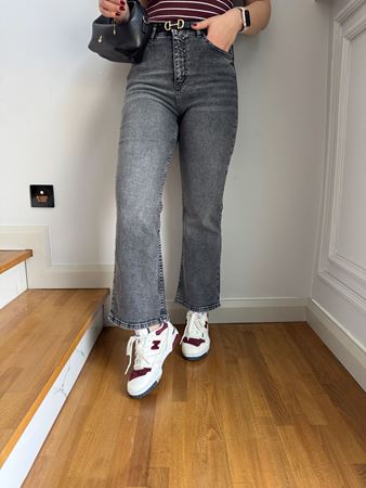 CS Gri Kapalı Paça Flare Jean