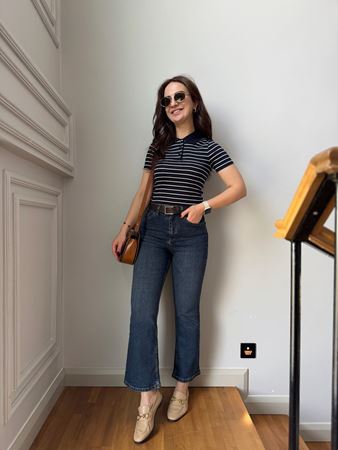 CS Eskitme Kapalı Paça Flare Jean