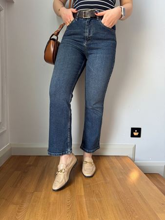 CS Eskitme Kapalı Paça Flare Jean